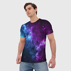 Футболка мужская NEON GALAXY НЕОНОВЫЙ КОСМОС, цвет: 3D-принт — фото 2