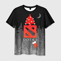 Футболка мужская Dota 2- С Новым годом!, цвет: 3D-принт