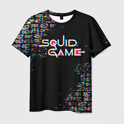 Футболка мужская ИГРА В КАЛЬМАРА ГЛИТЧ SQUID GAME GLITCH, цвет: 3D-принт
