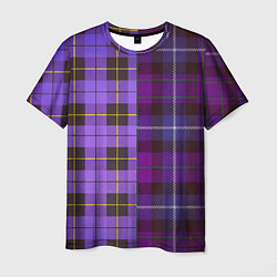 Футболка мужская Purple Checkered, цвет: 3D-принт