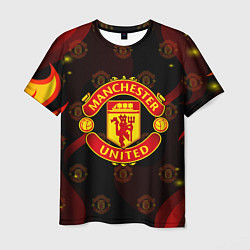 Футболка мужская MANCHESTER UNITED FIRE STYLE SPORT ПЛАМЯ, цвет: 3D-принт