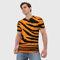 Футболка мужская Шкура шерсть тигра, цвет: 3D-принт — фото 2