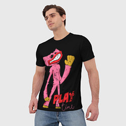 Футболка мужская Розовый Хагги Poppy Playtime, цвет: 3D-принт — фото 2