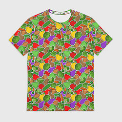 Футболка мужская Овощи ЗОЖ, цвет: 3D-принт