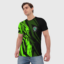 Футболка мужская Skoda Узор, цвет: 3D-принт — фото 2