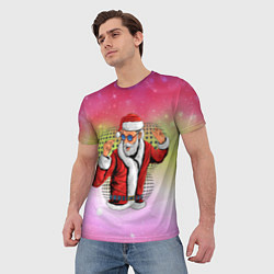 Футболка мужская Disco Santa 2022, цвет: 3D-принт — фото 2