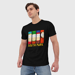 Футболка мужская South Park - Южный парк главные герои, цвет: 3D-принт — фото 2