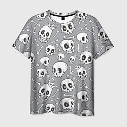 Футболка мужская Skulls & bones, цвет: 3D-принт