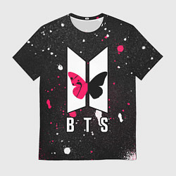 Футболка мужская BTS Бабочка, цвет: 3D-принт