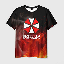 Футболка мужская Umbrella Corporation пламя, цвет: 3D-принт