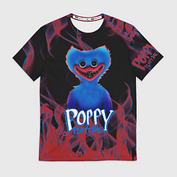 Футболка мужская POPPY PLAYTIME : МОНСТР : ХАГИ ВАГИ : ОГОНЬ:, цвет: 3D-принт