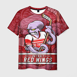 Футболка мужская Детройт Ред Уингз, Detroit Red Wings Маскот, цвет: 3D-принт