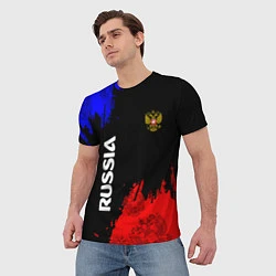 Футболка мужская Russia Патриот, цвет: 3D-принт — фото 2