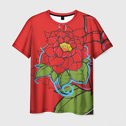 Футболка мужская Роза-эмблема любви, цвет: 3D-принт