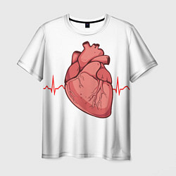 Футболка мужская Анатомия сердца, цвет: 3D-принт
