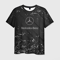 Футболка мужская Mercedes-Benz штрихи black, цвет: 3D-принт