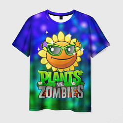 Футболка мужская Plants vs Zombies подсолнух, цвет: 3D-принт