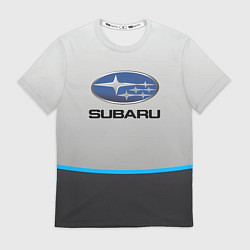 Футболка мужская Subaru Неоновая полоса, цвет: 3D-принт