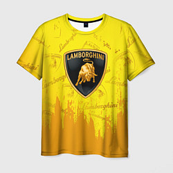 Футболка мужская Lamborghini pattern gold, цвет: 3D-принт