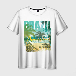 Футболка мужская Тропический Рай Бразилии, цвет: 3D-принт