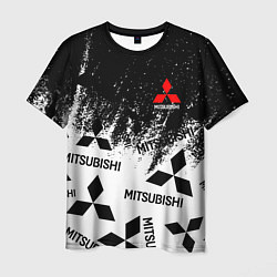 Футболка мужская Mitsubishi black & white, цвет: 3D-принт