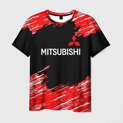 Футболка мужская Mitsubishi размытые штрихи, цвет: 3D-принт