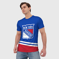 Футболка мужская New York Rangers Нью Йорк Рейнджерс, цвет: 3D-принт — фото 2