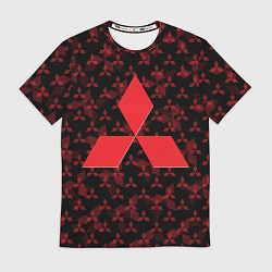 Футболка мужская MITSUBISHI BIG LOGO PATTERN, цвет: 3D-принт