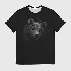 Футболка мужская Голова хищного медведя, цвет: 3D-принт