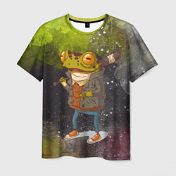 Футболка мужская Лягушка хулиган Frog hooligan, цвет: 3D-принт