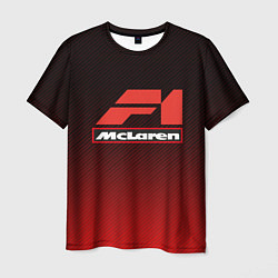 Футболка мужская F1 McLaren Red carbone, цвет: 3D-принт