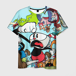 Футболка мужская Побег От Боссов Магман Cuphead, цвет: 3D-принт