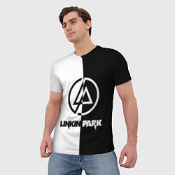 Футболка мужская Linkin Park ЧБ, цвет: 3D-принт — фото 2