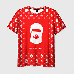 Футболка мужская Узор Red Dope Ski Mask Dope Street Market, цвет: 3D-принт