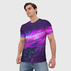 Футболка мужская Наедине со вселенной Alone with the universe, цвет: 3D-принт — фото 2