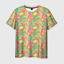 Футболка мужская Магические Грибы Психоделика, цвет: 3D-принт