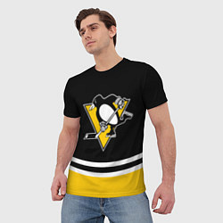 Футболка мужская Pittsburgh Penguins Питтсбург Пингвинз, цвет: 3D-принт — фото 2