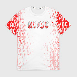 Футболка мужская ACDC Паттерн, цвет: 3D-принт