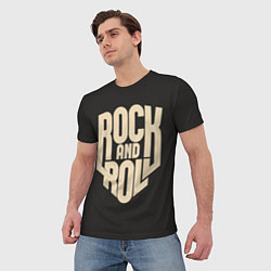 Футболка мужская ROCK AND ROLL Рокер, цвет: 3D-принт — фото 2