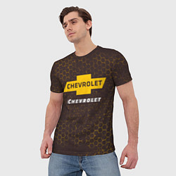Футболка мужская ШЕВРОЛЕ Chevrolet Графика, цвет: 3D-принт — фото 2