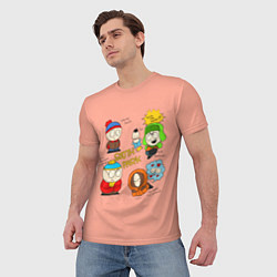 Футболка мужская Южный парк персонажи South Park, цвет: 3D-принт — фото 2