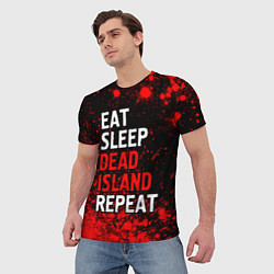 Футболка мужская Eat Sleep Dead Island Repeat Краска, цвет: 3D-принт — фото 2
