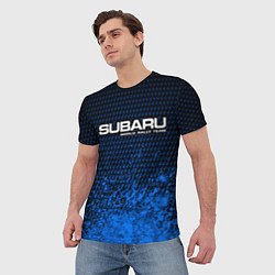 Футболка мужская SUBARU RACING Арт, цвет: 3D-принт — фото 2
