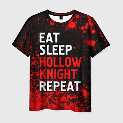 Футболка мужская Eat Sleep Hollow Knight Repeat Арт, цвет: 3D-принт
