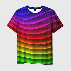 Футболка мужская Color line neon pattern Abstraction Summer 2023, цвет: 3D-принт