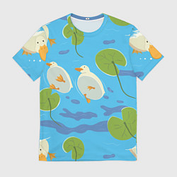 Футболка мужская Утки под водой, цвет: 3D-принт