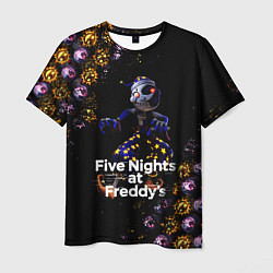 Футболка мужская Five Nights at Freddys Луна паттерн, цвет: 3D-принт