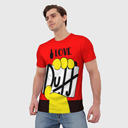 Футболка мужская Love Duff, цвет: 3D-принт — фото 2