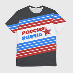 Футболка мужская Россия - Russia, цвет: 3D-принт
