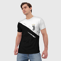 Футболка мужская Juventus маленькое лого, цвет: 3D-принт — фото 2